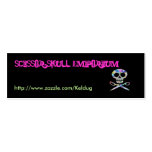Black Scissor Skull Profile Card Business Cards
