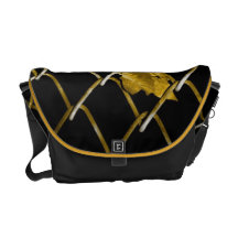 black screened leaf courier bags