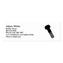 Black screw business card template