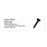 Black screw icon business cards