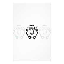 black sheep white sheeps custom stationery