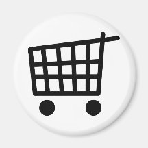 black shopping trolley fridge magnets