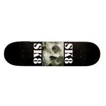 Black SK8 Board + (Skull) = Awsome. Skate Board Deck