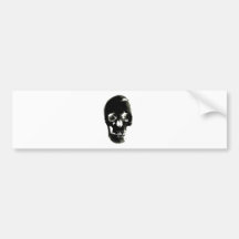 Black Skull - Negative Image Bumper Sticker