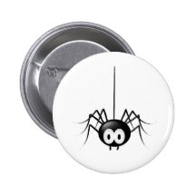 Black Spider Cute Halloween Gift Pinback Button