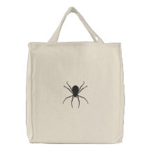 Black Spider Halloween Goth Fantasy Design Canvas Bag