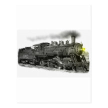 Black Steam Postcards