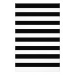 Black Stripes Stationery Paper