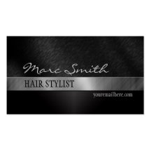 Black Stylish Business Card Two Sided
