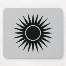 Black Sunburst Mouse Pads