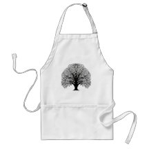 Black Swirl Tree Apron