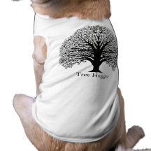 Black Swirl Tree Dog T-shirt