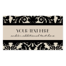 Black & Tan Damask Business Card Templates
