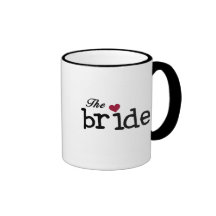 Black Text The Bride Tshirts and Gifts Mugs