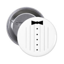 Black Tie Tuxedo Button