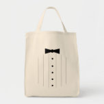 Black Tie Tuxedo Canvas Bag