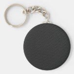 Black Tightly Woven Carbon Fibre Textured Key Chain