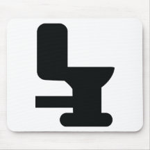 black toilet icon mouse mat