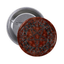 Black Tribal Pentagram Buttons