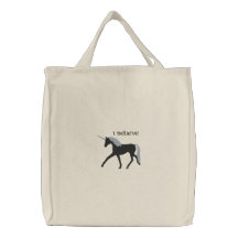 Black Unicorn with Purple Customisable Design Bag