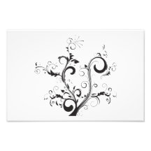 Black vector swirl art photo