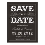 BLACK VINTAGE | SAVE THE DATE ANNOUNCEMENT POSTCARDS