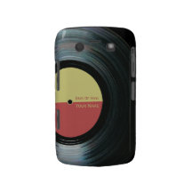 Black Vinyl Record Effect Blackberry Bold Case