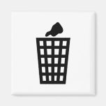 Black Waste Bin Fridge Magnets