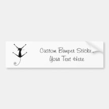 Black Whimsy Kitty 10 Bumper Sticker