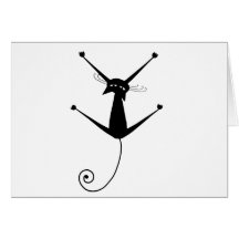 Black Whimsy Kitty 10 Card