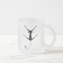 Black Whimsy Kitty 10 Mug