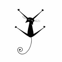 Black Whimsy Kitty 10 Photo Sculpture