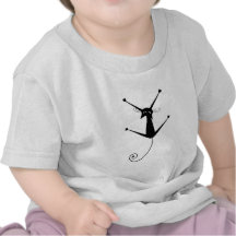 Black Whimsy Kitty 10 T-shirt