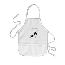 Black Whimsy Kitty 2 Aprons