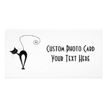 Black Whimsy Kitty 3 Picture Card