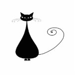 Black Whimsy Kitty 4 Photo Sculpture
