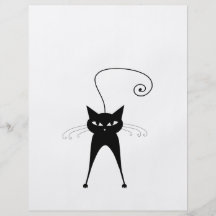 Black Whimsy Kitty 6 Flyer Design