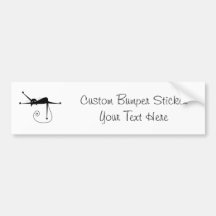 Black Whimsy Kitty 7 Bumper Sticker