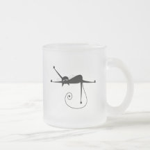 Black Whimsy Kitty 7 Coffee Mug