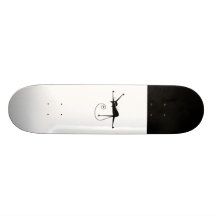 Black Whimsy Kitty 7 Custom Skateboard