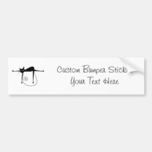 Black Whimsy Kitty 8 Bumper Sticker