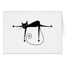 Black Whimsy Kitty 8 Cards