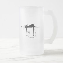 Black Whimsy Kitty 8 Mug
