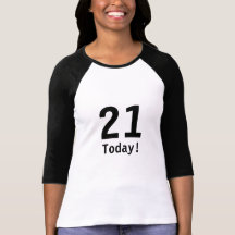 Black & White 21st Birthday T-Shirt