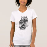 Black & White Abstract Owl Tshirts