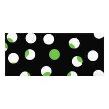 Black, White and Green Spotty Pattern. Announcements