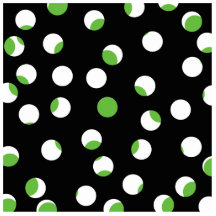 Black, White and Green Spotty Pattern. Photo Cut Outs