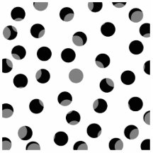 Black, white and grey spotty pattern. photo sculpture