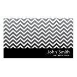 Black & White Chevron Astronomer Business Card