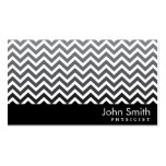 Black & White Chevron Physicist Business Card